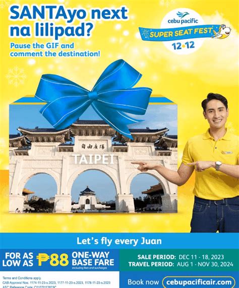 Cebu Pacific Launches 12.12 Sale with P88 One.
